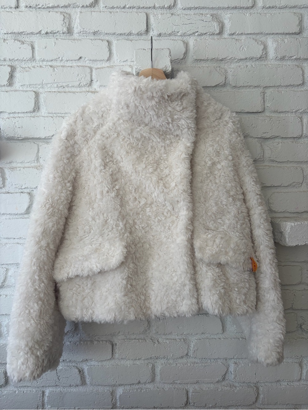 Boss STEIFF CITEDDY Cream Faux Shearling Teddy Jacket